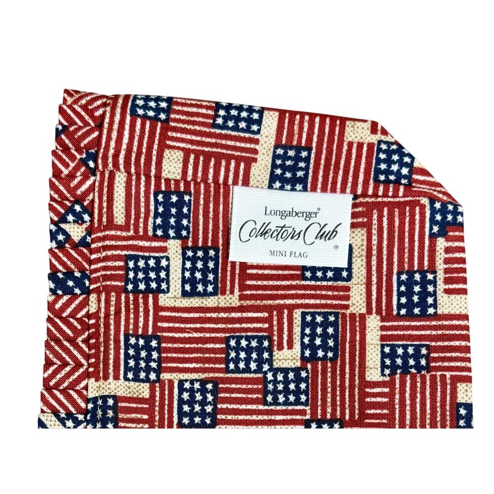 Longaberger Collectors Club 2002 Mini Flag Basket Liner only – Old Glory - NIP
